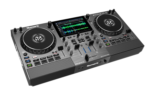 Numark Mixstream Pro Go – Contrôleur DJ autonome 2 voies avec WiFi, enceintes intégrées et batterie