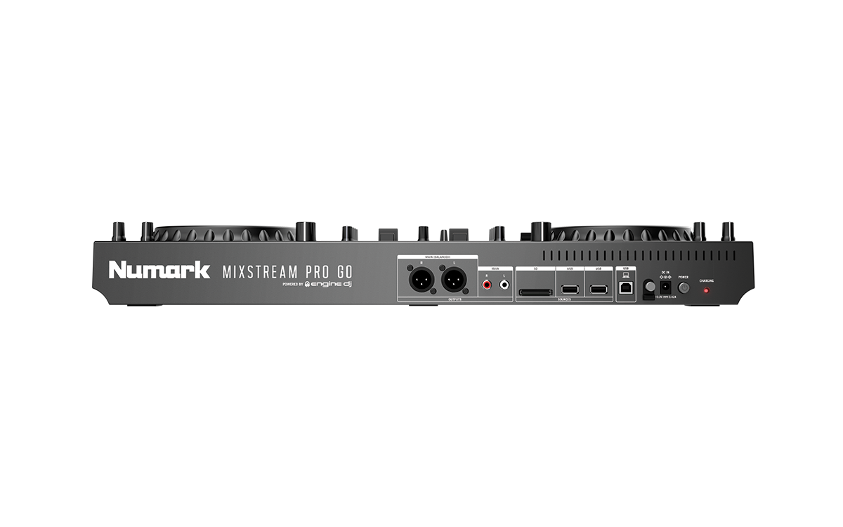 Numark Mixstream Pro Go – Contrôleur DJ autonome 2 voies avec WiFi, enceintes intégrées et batterie