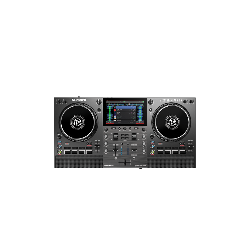 Numark Mixstream Pro Go – Contrôleur DJ autonome 2 voies avec WiFi, enceintes intégrées et batterie