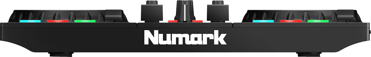 Numark Party Mix 2 – Contrôleur DJ 2 voies avec carte son, 8 pads et jeux de lumières