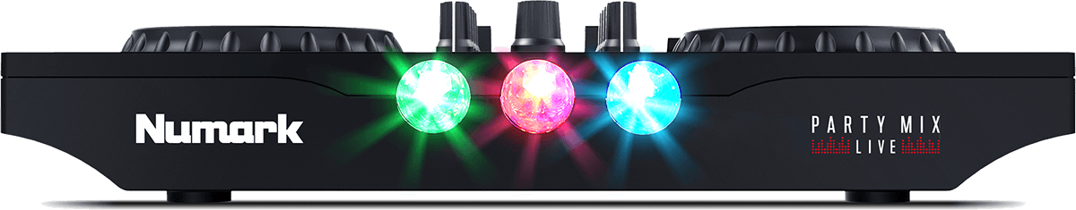 Contrôleur DJ 2 voies – 8 pads, carte son et jeux de lumières MONITOR