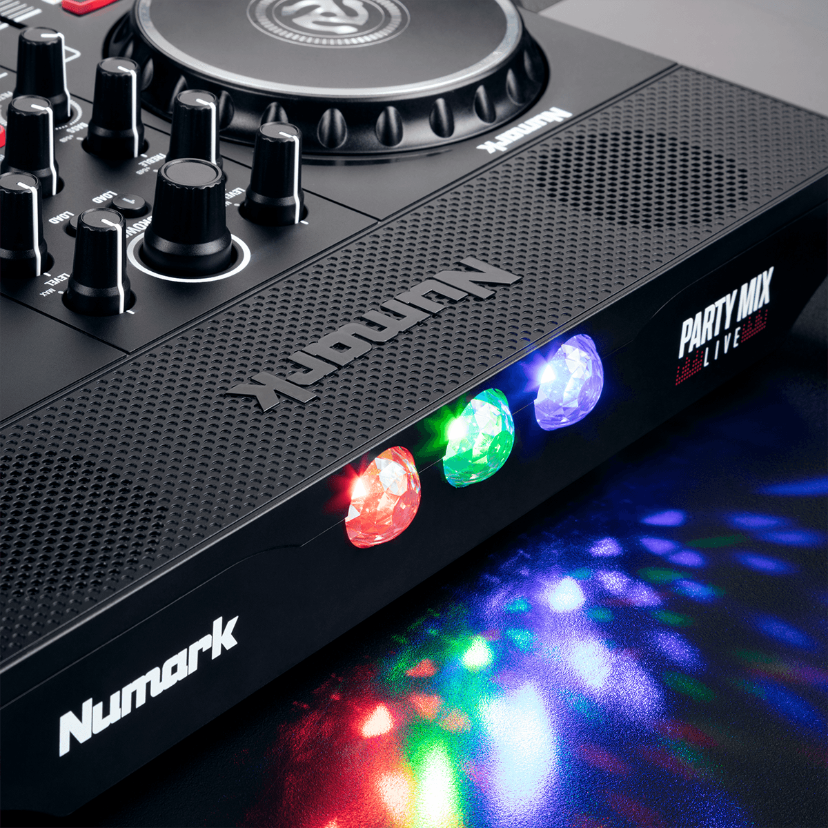 Contrôleur DJ 2 voies – 8 pads, carte son et jeux de lumières MONITOR