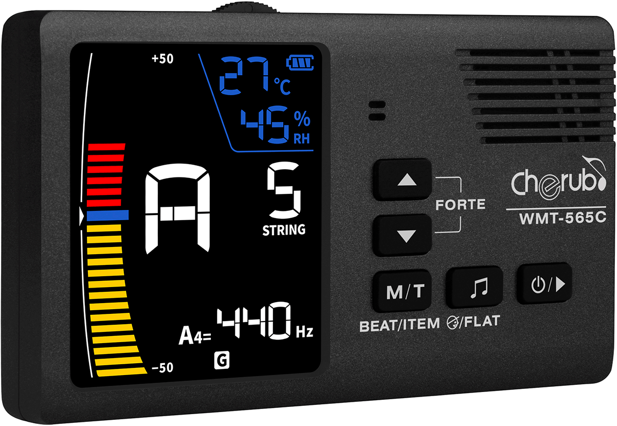4 en 1 pour Cordes - Accordeur / Métronome / Thermo-Hygromètre CHERUB WMT-565C