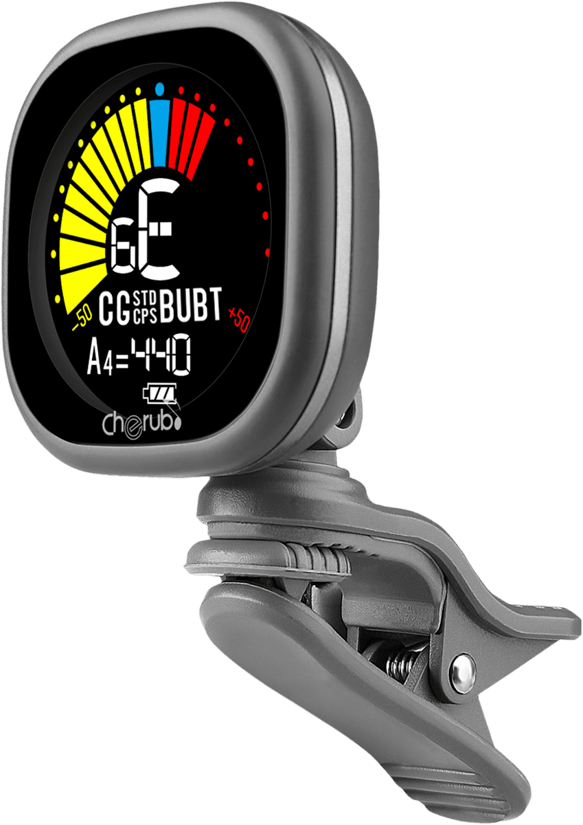 CHERUB WST-675 GRY – Accordeur clip guitare à écran LCD gris avec Auto Power-Off