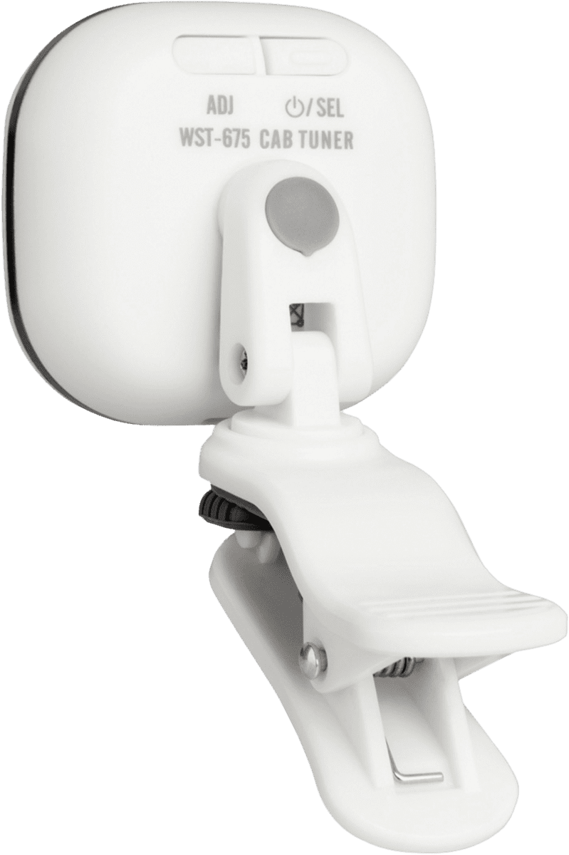 CHERUB WST-675-WH – Accordeur clip guitare écran LCD blanc avec Auto Power-Off
