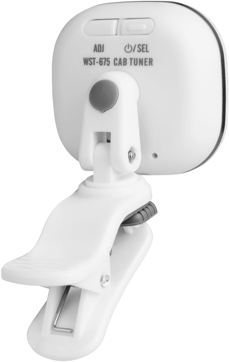 CHERUB WST-675-WH – Accordeur clip guitare écran LCD blanc avec Auto Power-Off