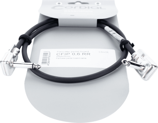 CORDIAL CFIP0.6RR – Câble Patch 60 cm avec fiches jack 6,35 mm coudées Pancake