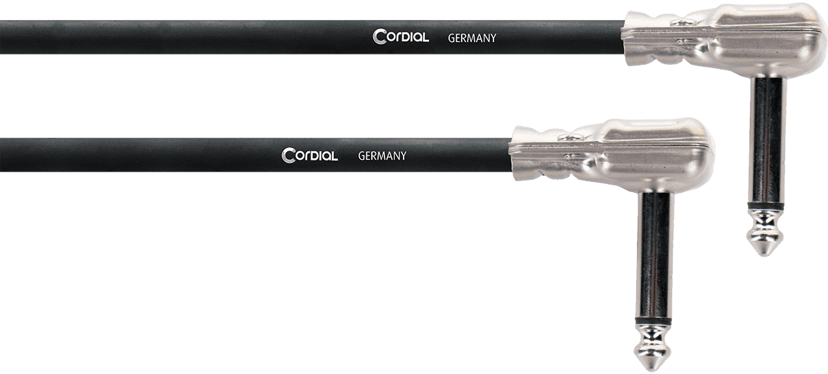 CORDIAL CFIP0.3RR – Câble patch 30 cm avec fiches jack 6,35 mm coudées « Pancake »