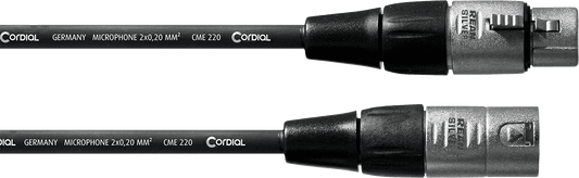 CORDIAL Essentials CCM 0.5 FM – Câble micro XLR femelle / XLR mâle 0,5 m