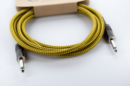 Câble instrument Cordial Série Element EI Tweed – Jack 6,35 mm – 3 m jaune - EI3PP-TWEED-YE