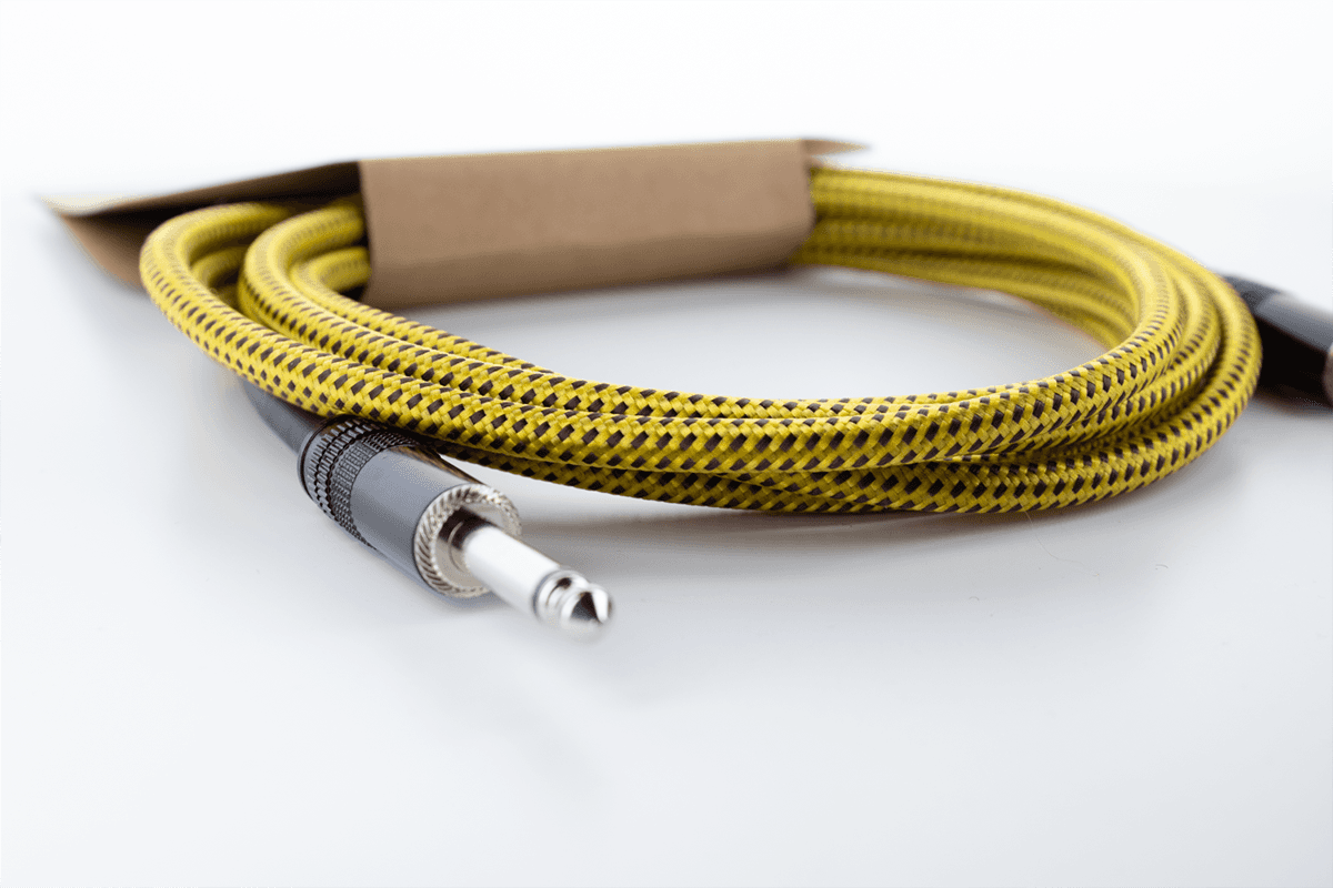 Câble instrument Cordial Série Element EI Tweed – Jack 6,35 mm – 3 m jaune - EI3PP-TWEED-YE