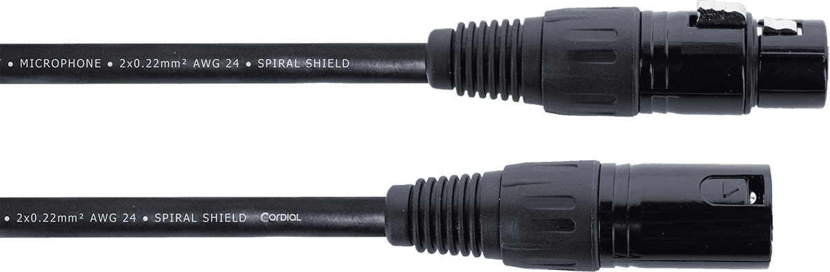 Câble micro XLR/XLR Cordial Série Elements – 1 .5m - EM1.5FM
