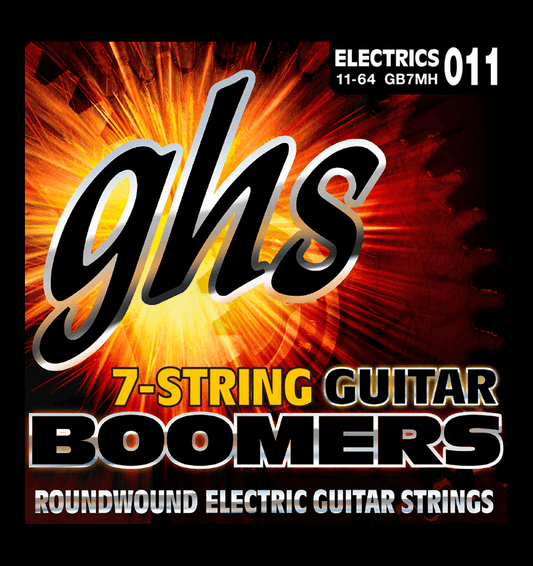 Jeu de cordes pour guitare électrique 7 cordes GHS BOOMERS GB7MH Medium/Heavy 11-64