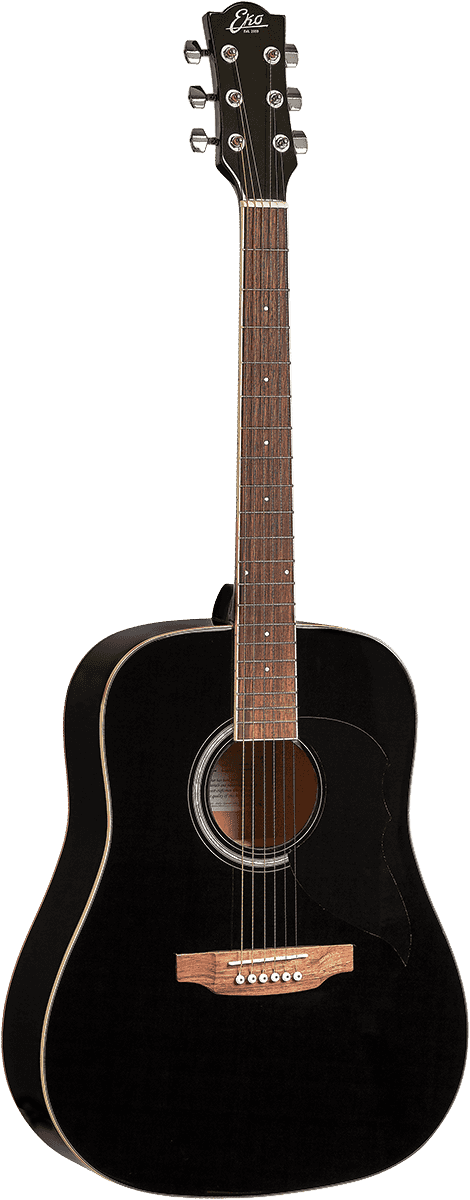 Guitare acoustique Dreadnought Noir – EKO Ranger 6 BLK