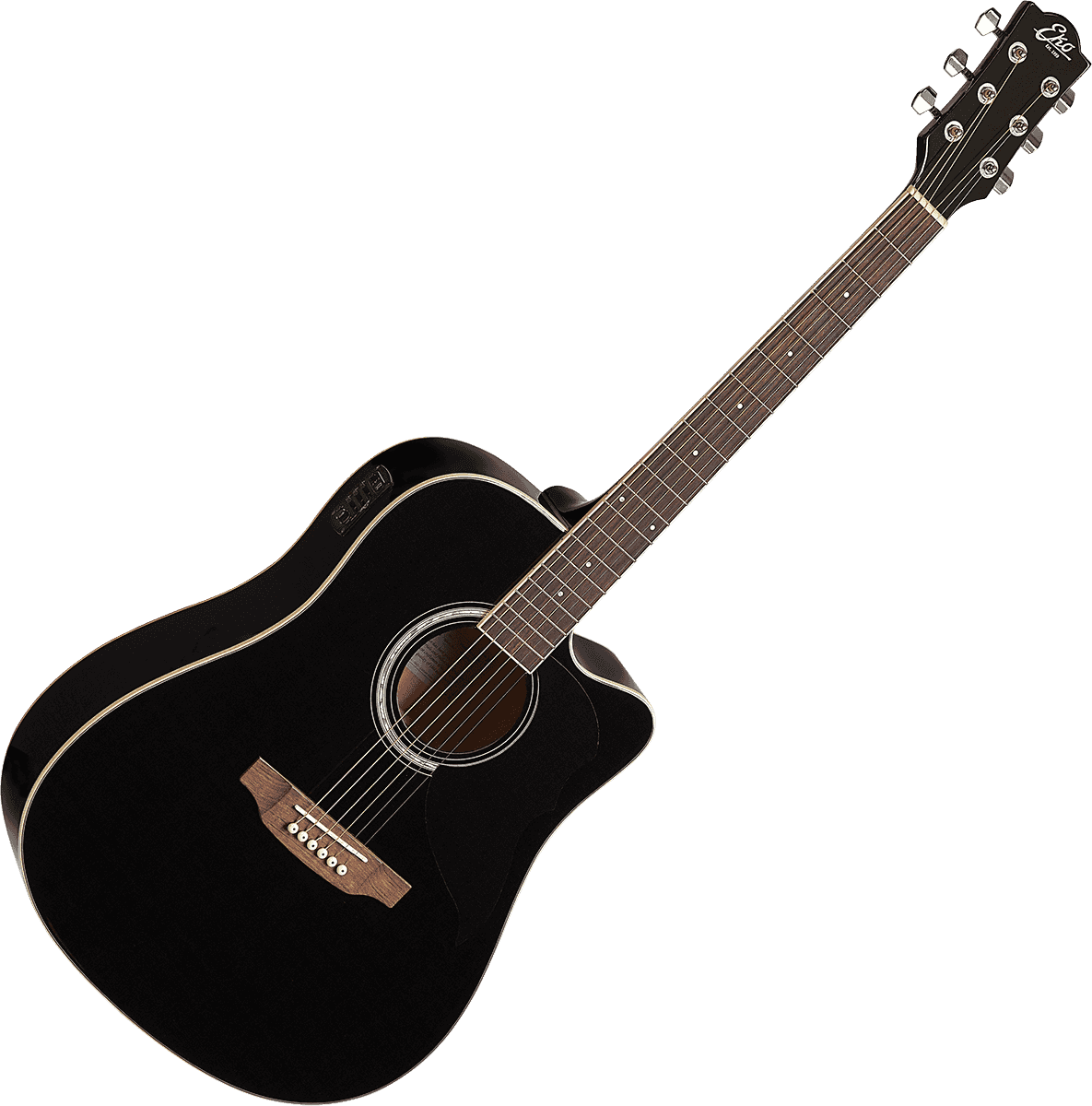 Eko Guitars Ranger 6 CW-EQ BLK – Guitare électro-acoustique Dreadnought noire