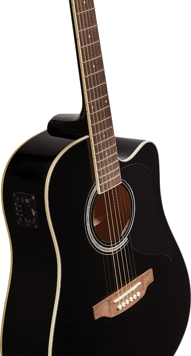 Eko Guitars Ranger 6 CW-EQ BLK – Guitare électro-acoustique Dreadnought noire