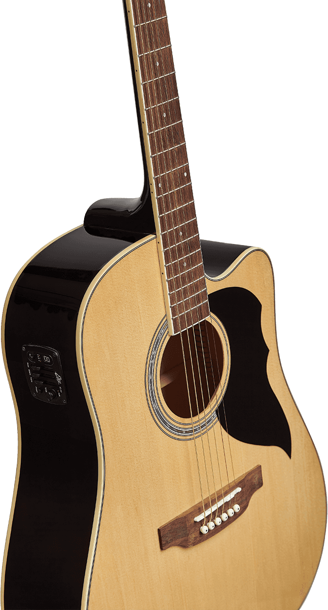 Guitare électro-acoustique Eko Ranger 6 CW-EQ Dreadnought Cutaway Naturelle