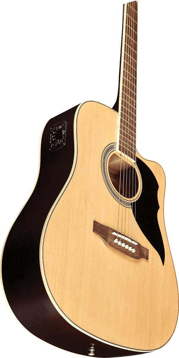 Guitare électro-acoustique Eko Ranger 6 CW-EQ Dreadnought Cutaway Naturelle