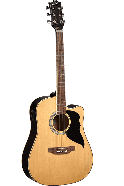Guitare électro-acoustique Eko Ranger 6 CW-EQ Dreadnought Cutaway Naturelle