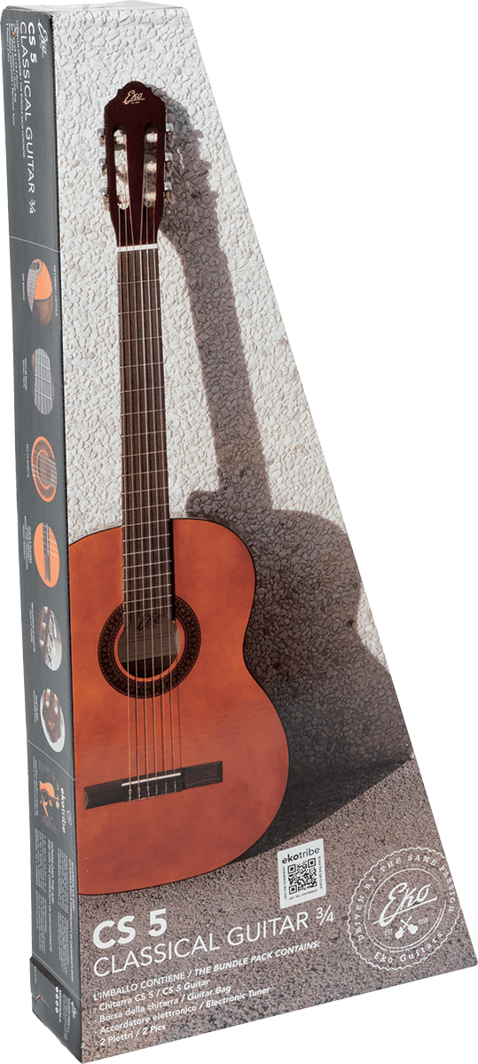 PACK GUITARE CLASSIQUE 3/4 EKO CS5-PACK