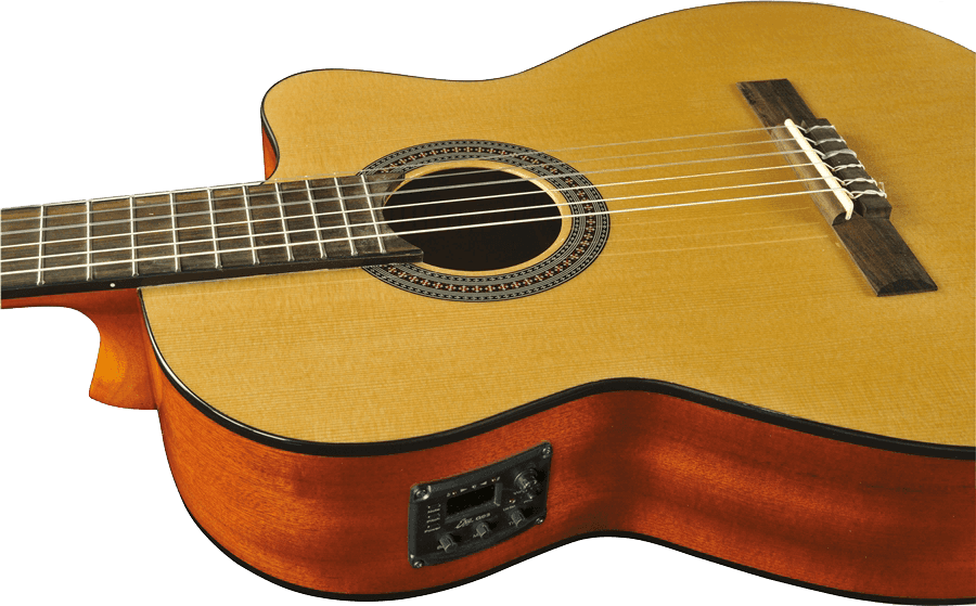 GUITARE ELECTRO ACOUSTIQUE CLASSIQUE 4/4 EKO VIBRA150CW TABLE EN CEDRE
