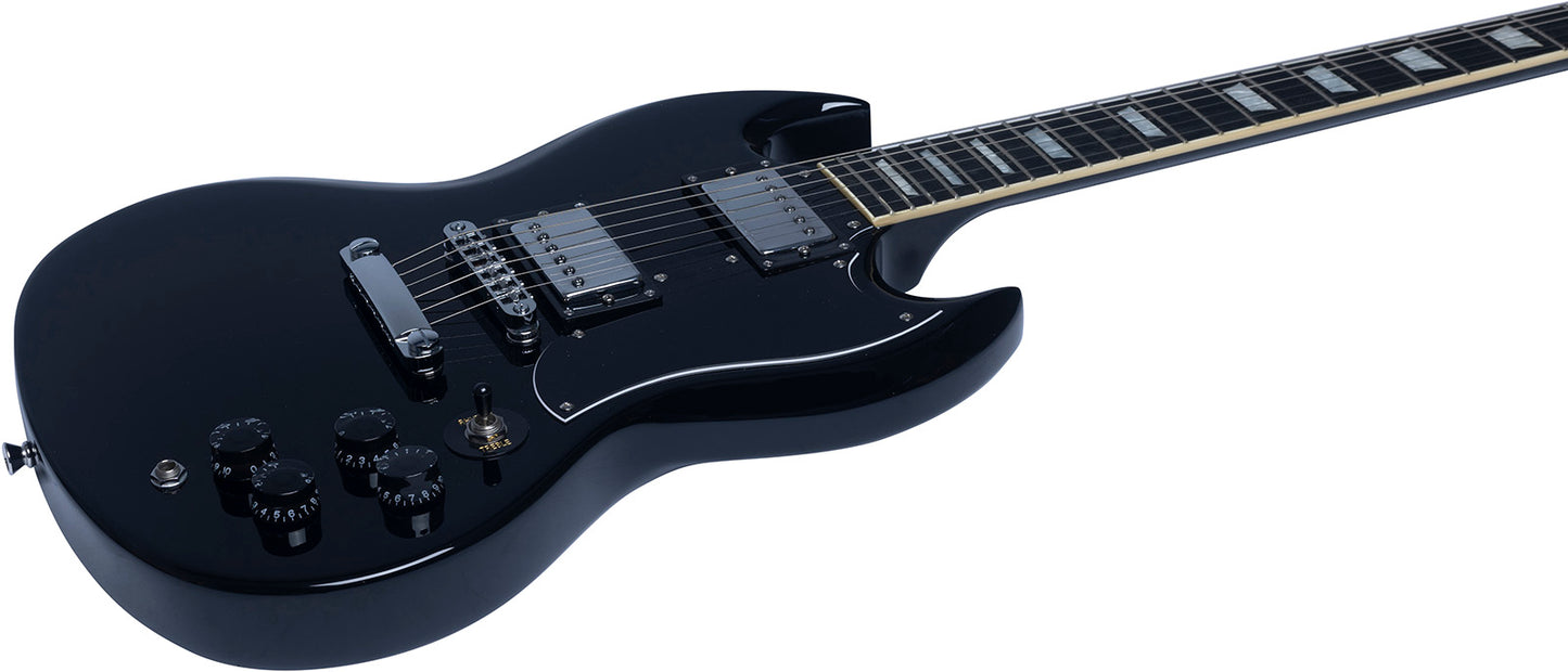 Guitare électrique type SG Eko DV300 noire  STOCK B