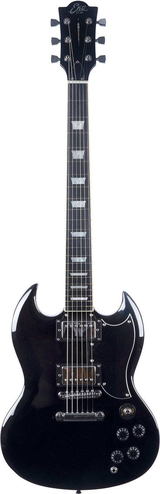 Guitare électrique type SG Eko DV300 noire  STOCK B