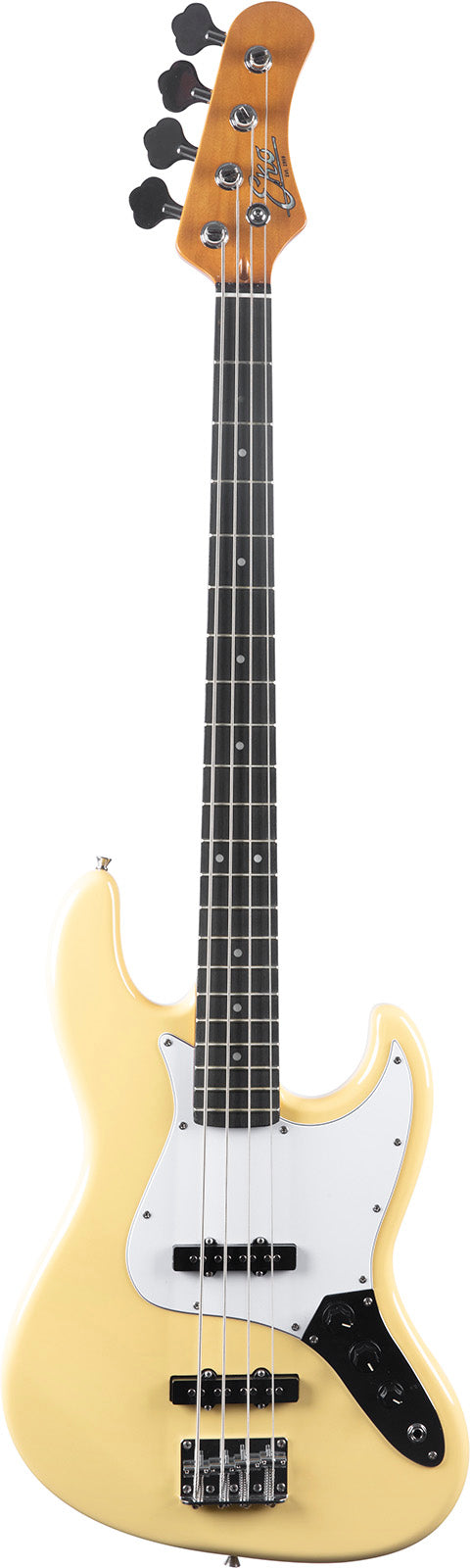 EKO JB300-CRM – Basse électrique crème type Jazz Bass vintage