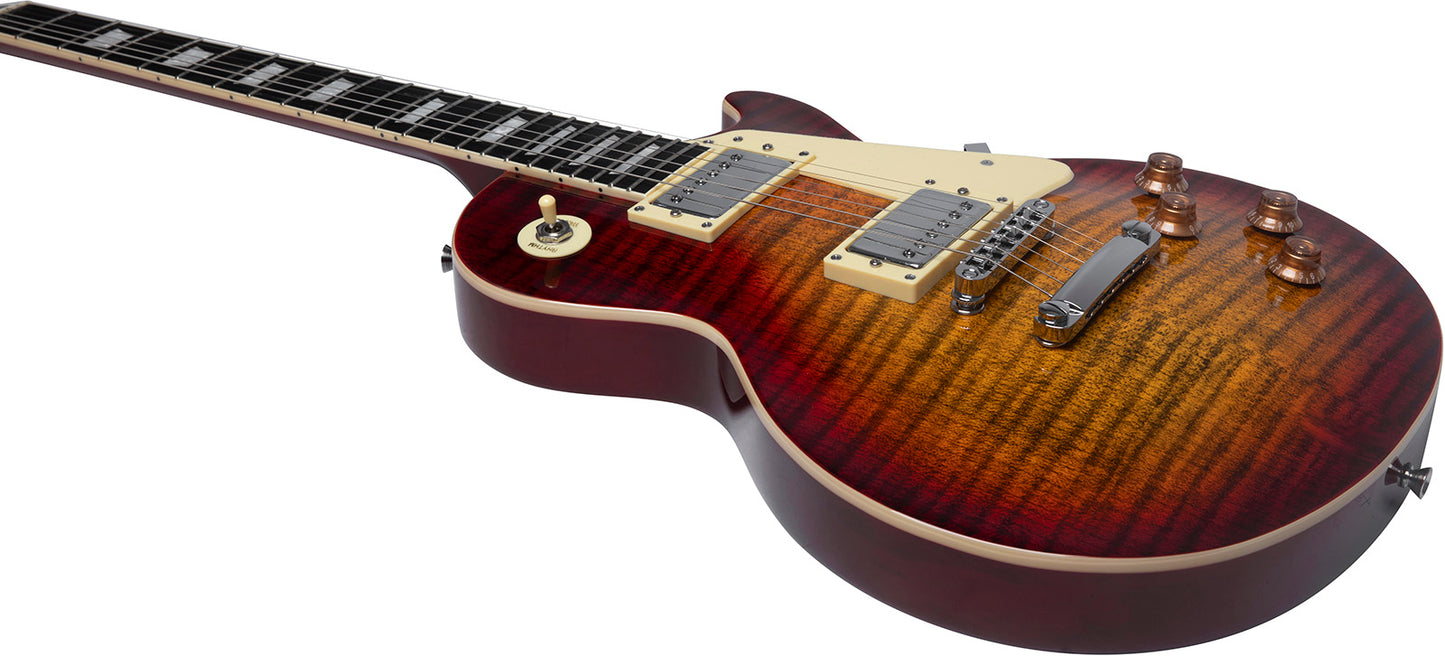 EKO LS300-CSB – Guitare électrique type LP Cherry Sunburst