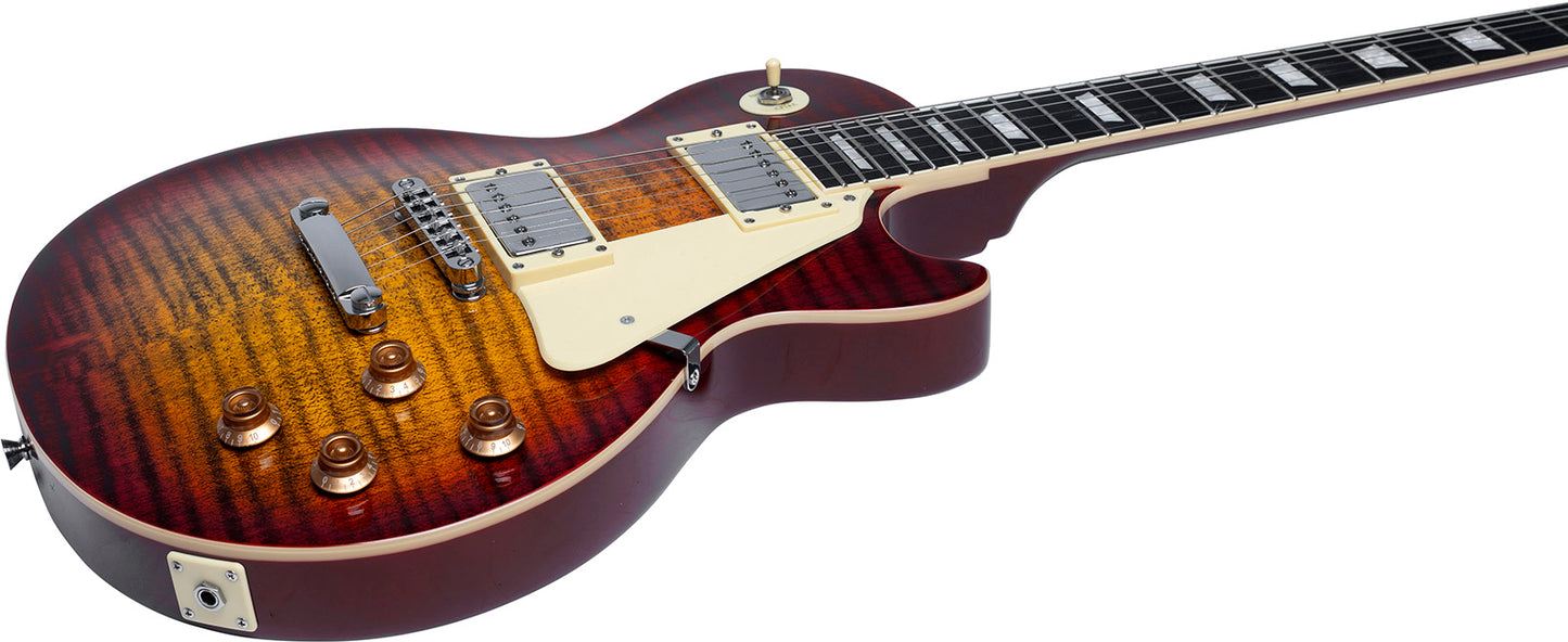 EKO LS300-CSB – Guitare électrique type LP Cherry Sunburst