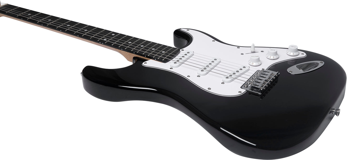 EKO ST100 Black – Guitare électrique type Strat format 3/4