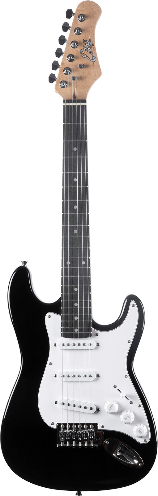 EKO ST100 Black – Guitare électrique type Strat format 3/4