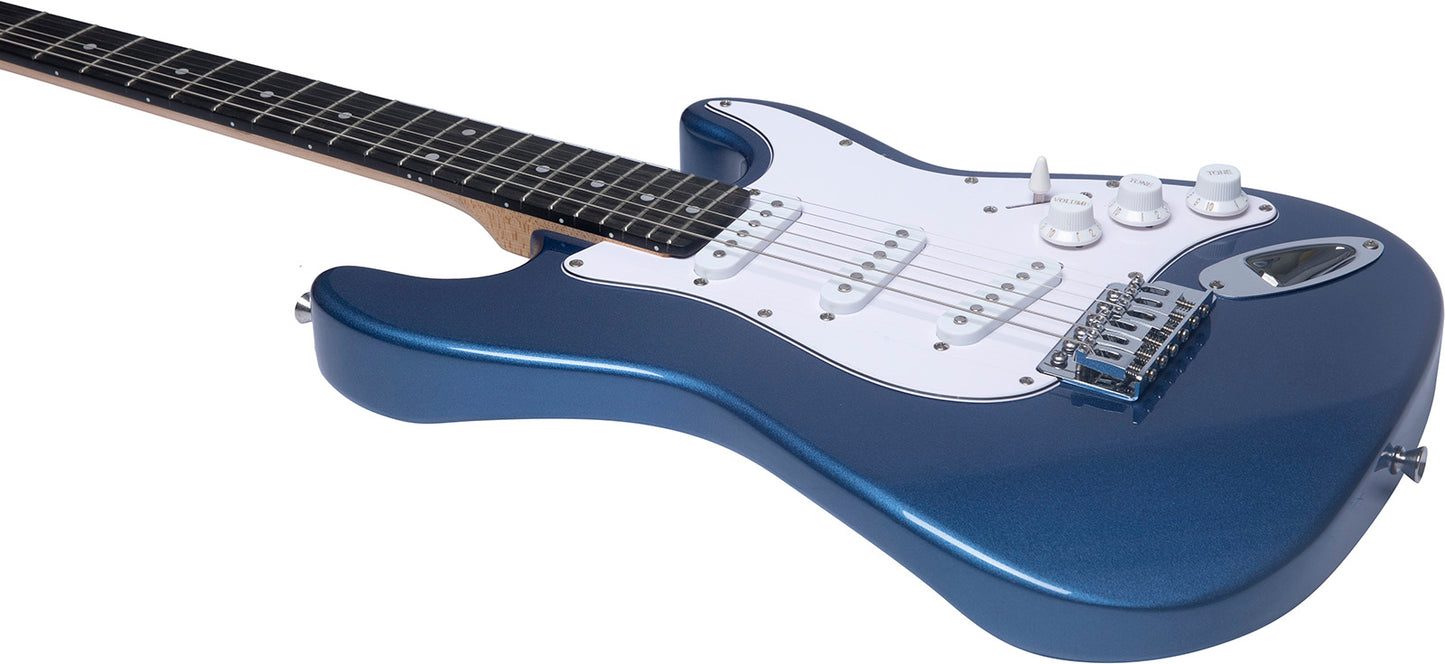 EKO ST100 Bleue – Guitare électrique type Stratocaster format 3/4