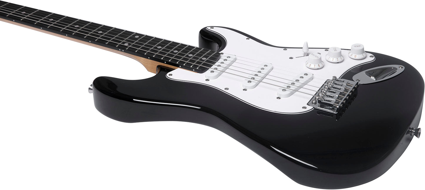 GUITARE ELECTRIQUE NOIRE EKO ST100-BLK