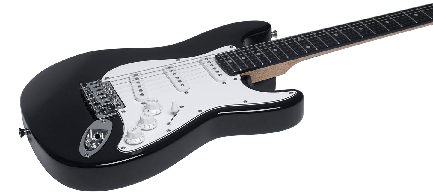 GUITARE ELECTRIQUE NOIRE EKO ST100-BLK