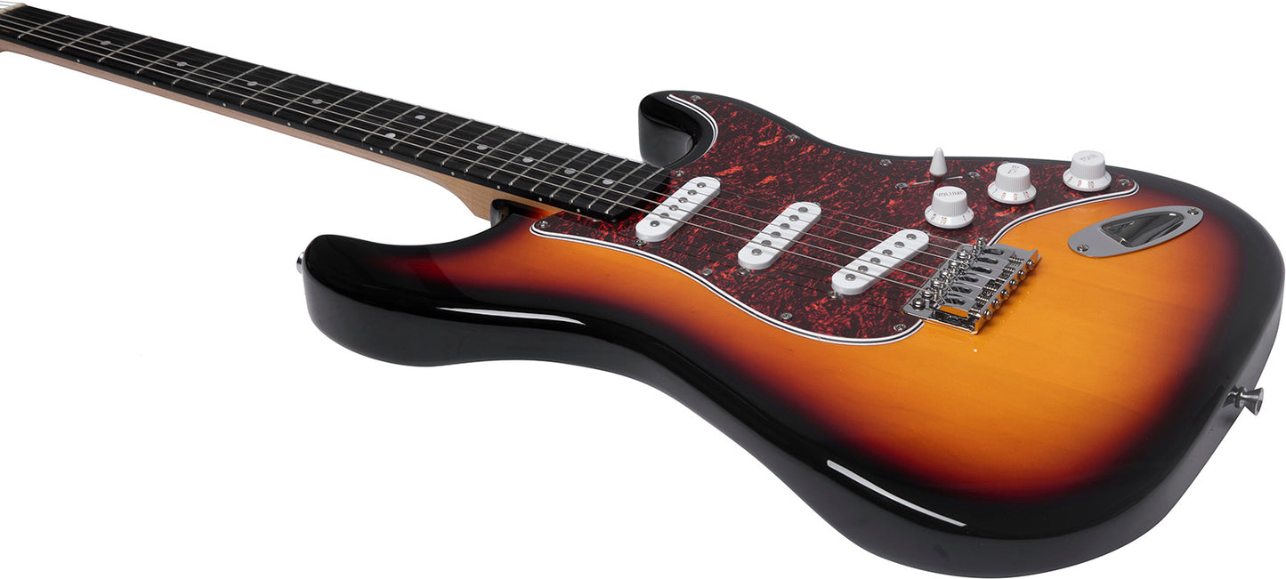 Guitare électrique sunburst EKO ST100-SB - STOCK B