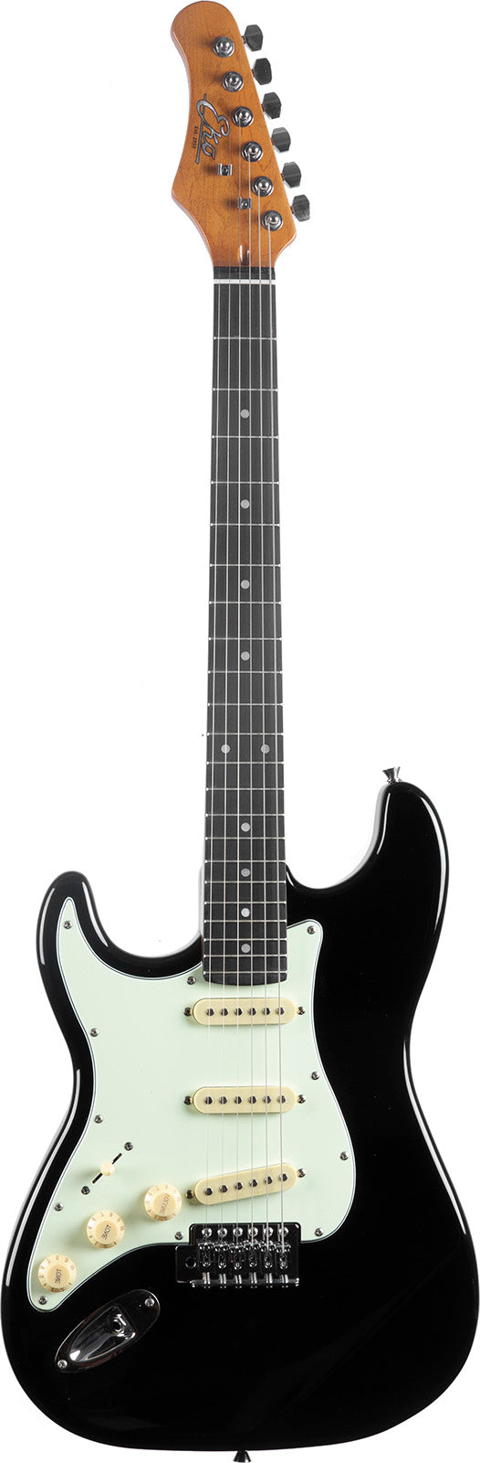 GUITARE ELECTRIQUE GAUCHER NOIRE EKO ST300-BLK-LH