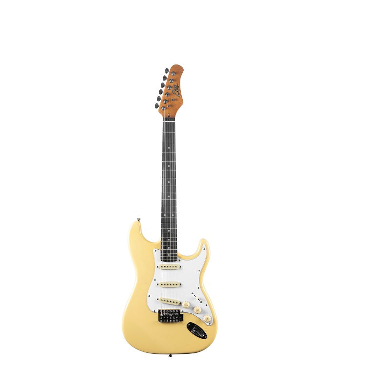 Guitare électrique crème EKO ST300-CRM