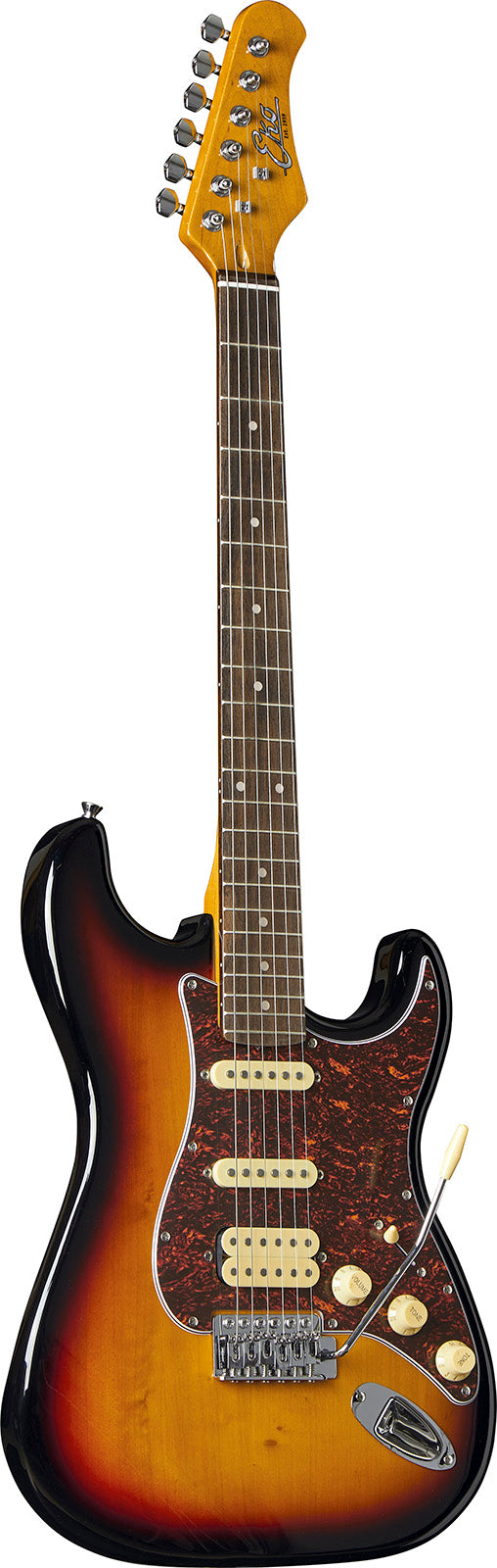 Guitare électrique HSS – Sunburst EKO ST350-SB