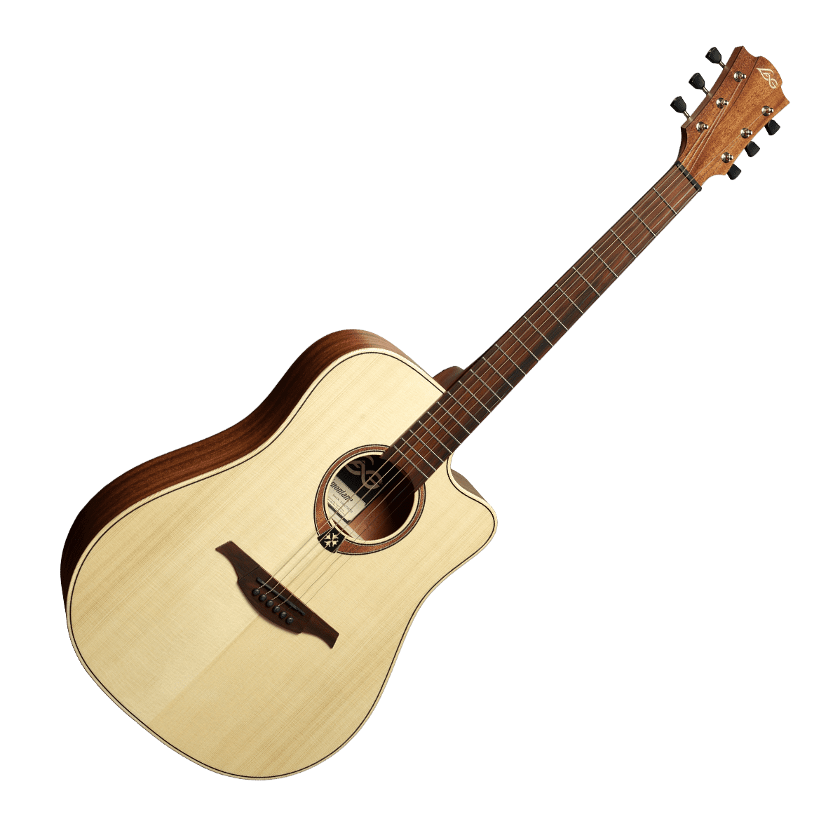 GUITARE FOLK DREADNOUGHT PAN COUPE NATURELLE LAG TRAMONTANE T70DC-NAT