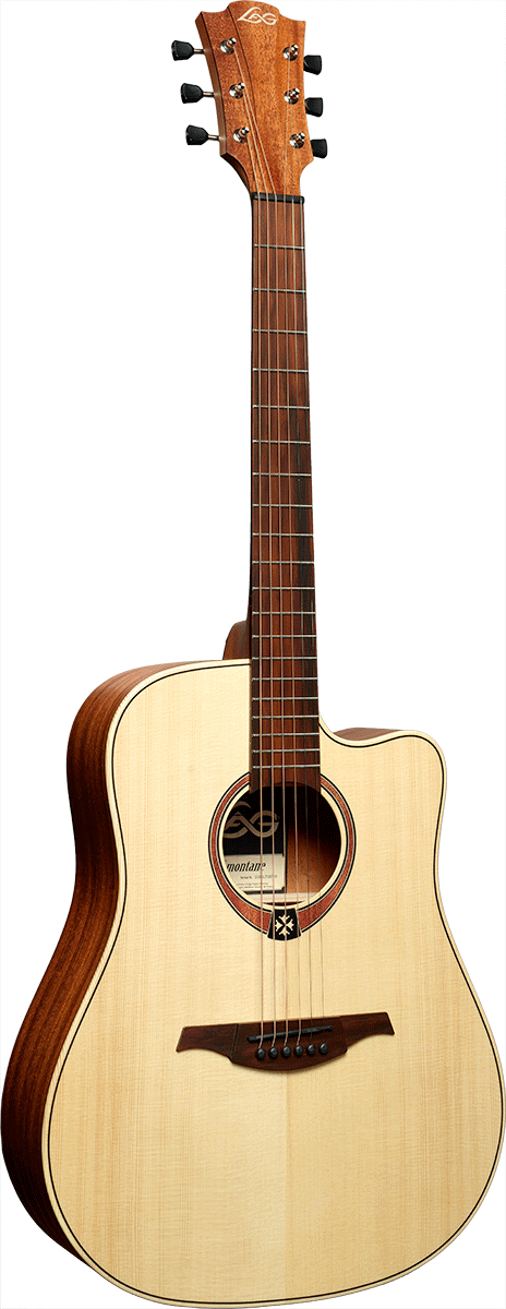 GUITARE FOLK DREADNOUGHT PAN COUPE NATURELLE LAG TRAMONTANE T70DC-NAT