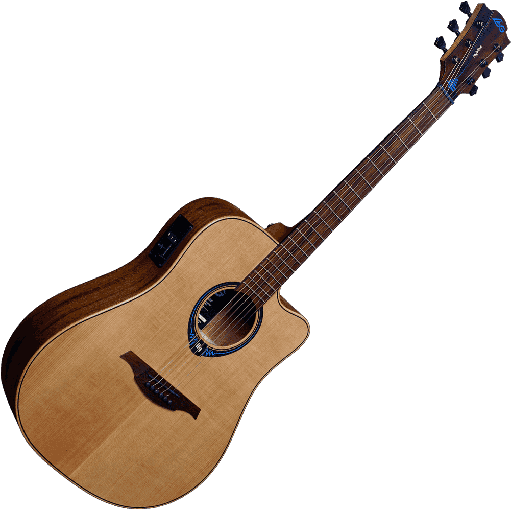 GUITARE LAG SERIE HYVIBE 10 Dreadnought Pan-Coupé - fin de série