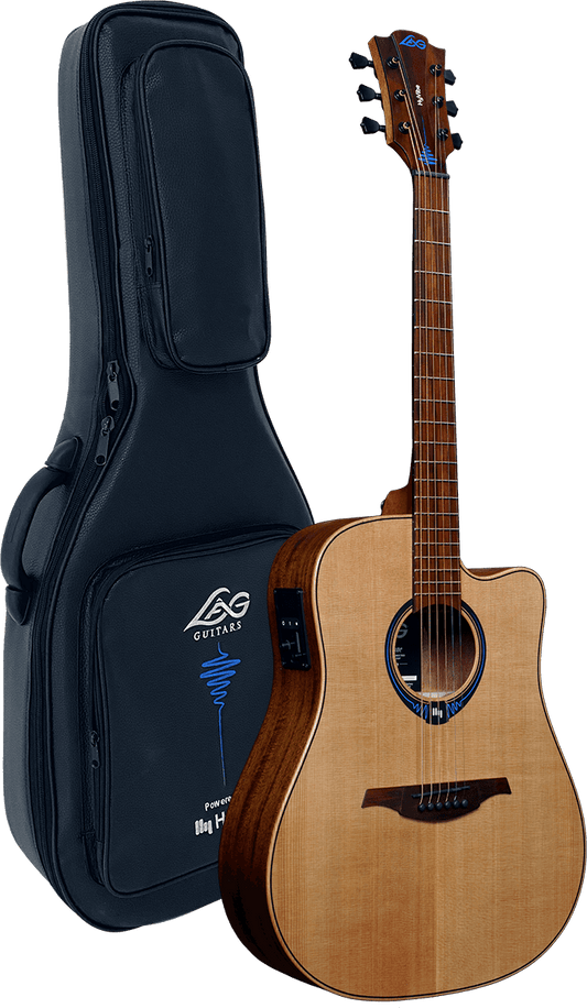 GUITARE LAG SERIE HYVIBE 10 Dreadnought Pan-Coupé - fin de série