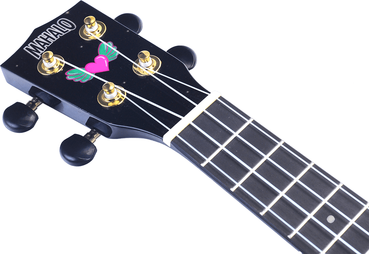 UKULELE SOPRANO COEURS ET FLEURS + HOUSSE MAHALO MA1HEBK