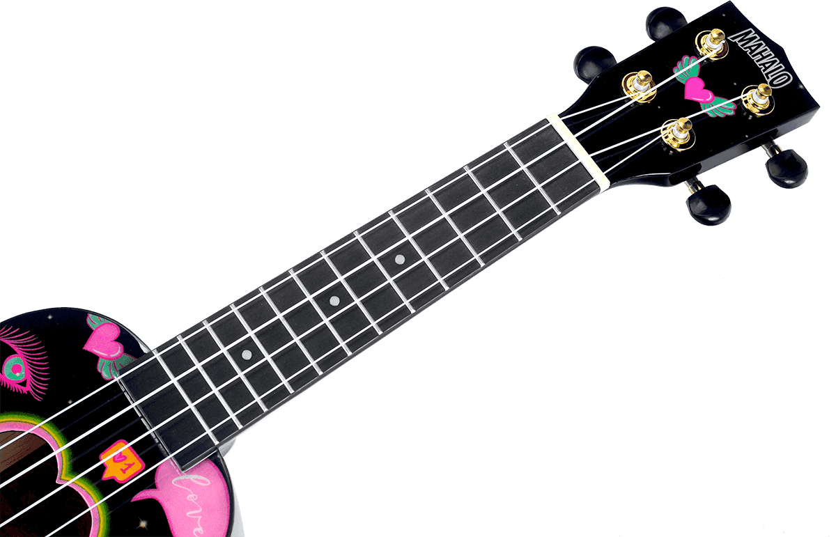 UKULELE SOPRANO COEURS ET FLEURS + HOUSSE MAHALO MA1HEBK