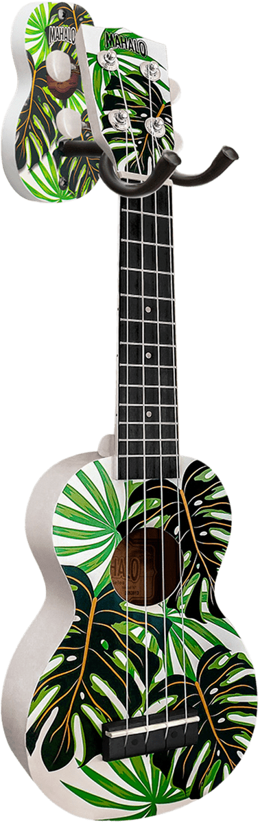 UKULELE SOPRANO MONSTERA + SUPPORT MURAL MAHALO MA1MT