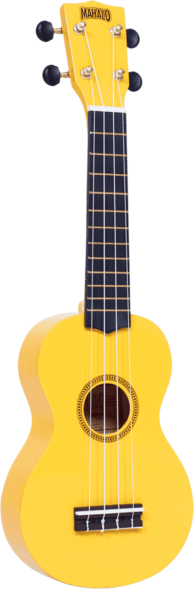 UKULELE SOPRANO MAHALO série RAINBOW JAUNE + HOUSSE MR1 - STOCK B