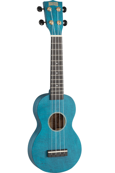 Ukulélé soprano Slimline bleu satin + housse Mahalo MS1-TBU