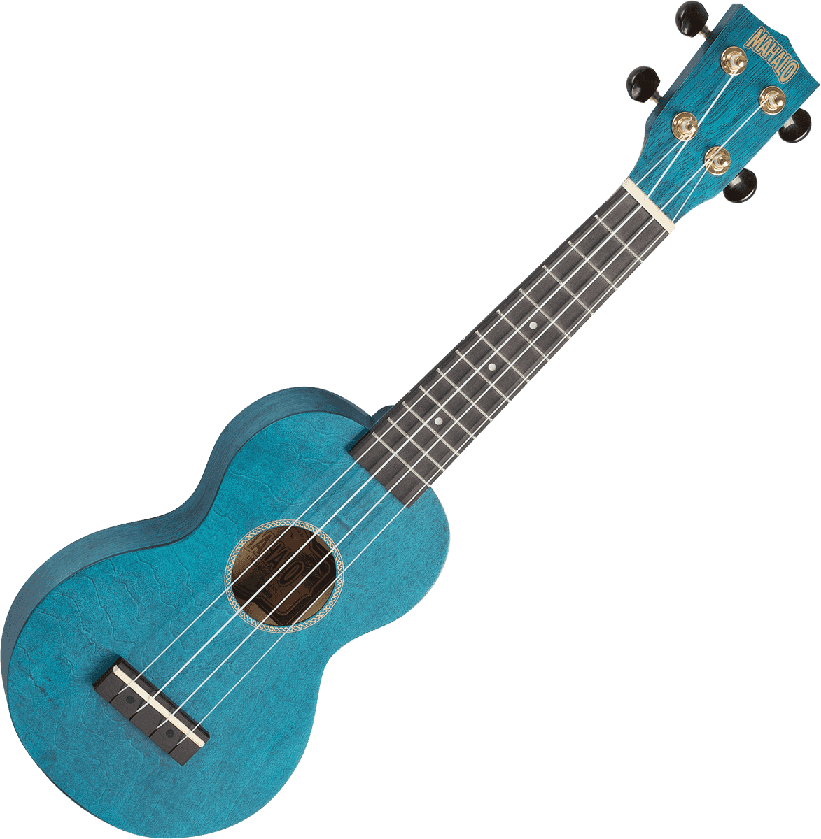 Ukulélé soprano Slimline bleu satin + housse Mahalo MS1-TBU