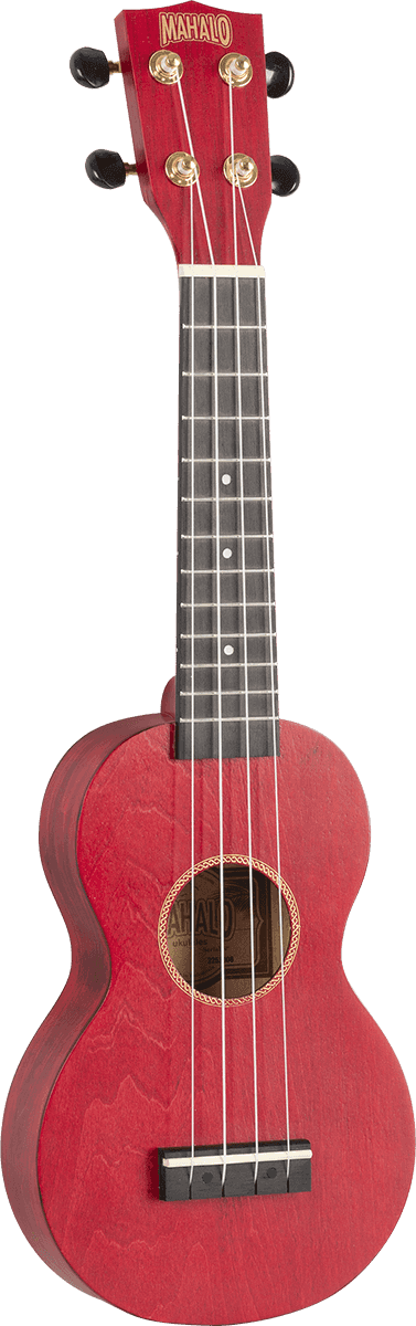 Ukulélé soprano Slimline rouge satin + housse Mahalo MS1-TRD